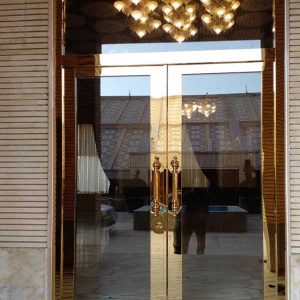 درب کاور استیل میرور طلایی